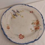 Grand Plat ancien faïence Creil et Monterau service OLGA