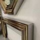 Sandro Petti enormous octagonal mirror brass chrome 1970s Maison Jansen