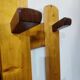 Vintage pine wall coat rack