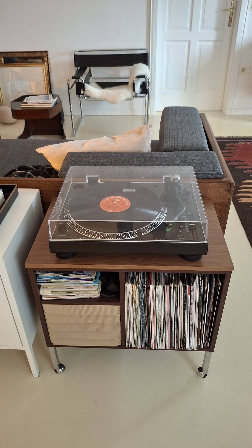 Vintage Italian Cabinet on Wheels, 1970s