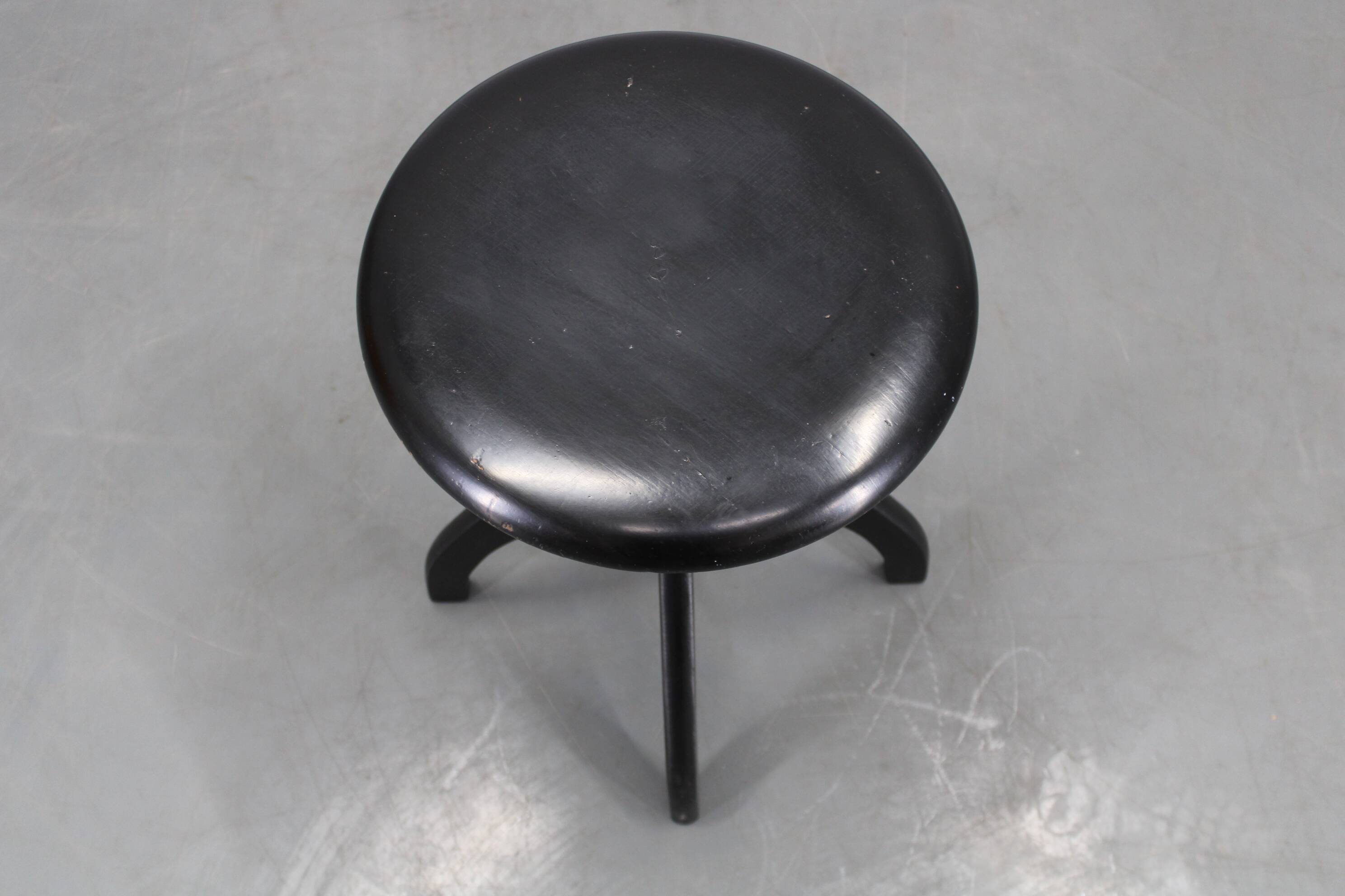 Tabouret de piano en hêtre des années 1940, Tchécoslovaquie