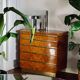 Lacquered elm burl chest of drawers by Jean Claude Mahey, 1970s.