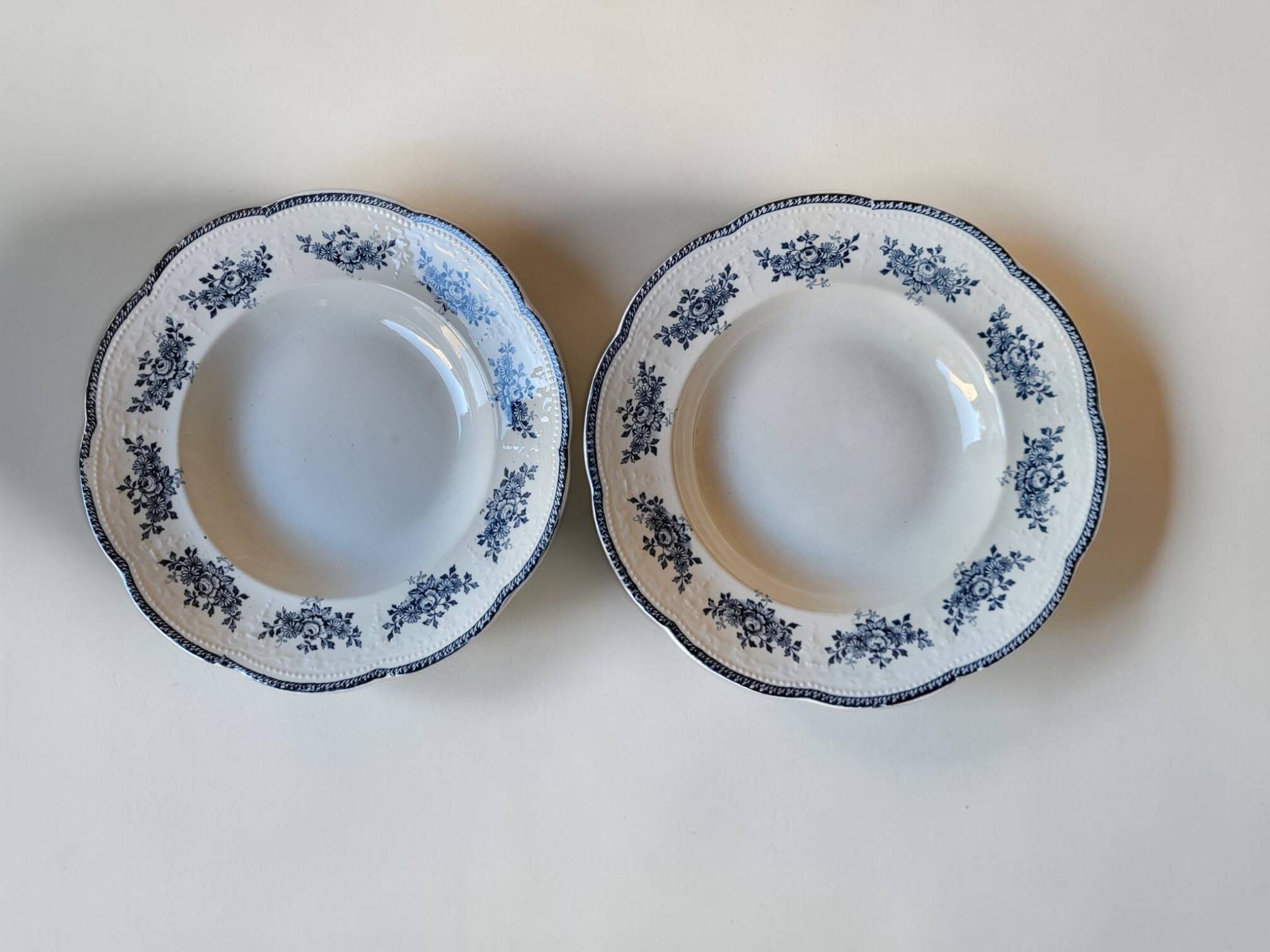 6 deep plates Badonviller model Richelieu