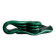 Vintage green glazed ceramic candle holder, organic design.