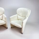 Set of 2 white leolux excalibur by jan armgardt, 1990s