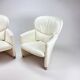 Ensemble de 2 fauteuils Leolux Excalibur blancs de Jan Armgardt, années 1990