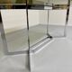Vintage chrome and smoked glass table, 70s design, Paul Legeard DOM