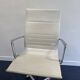 Vintage white leather ICF armchair