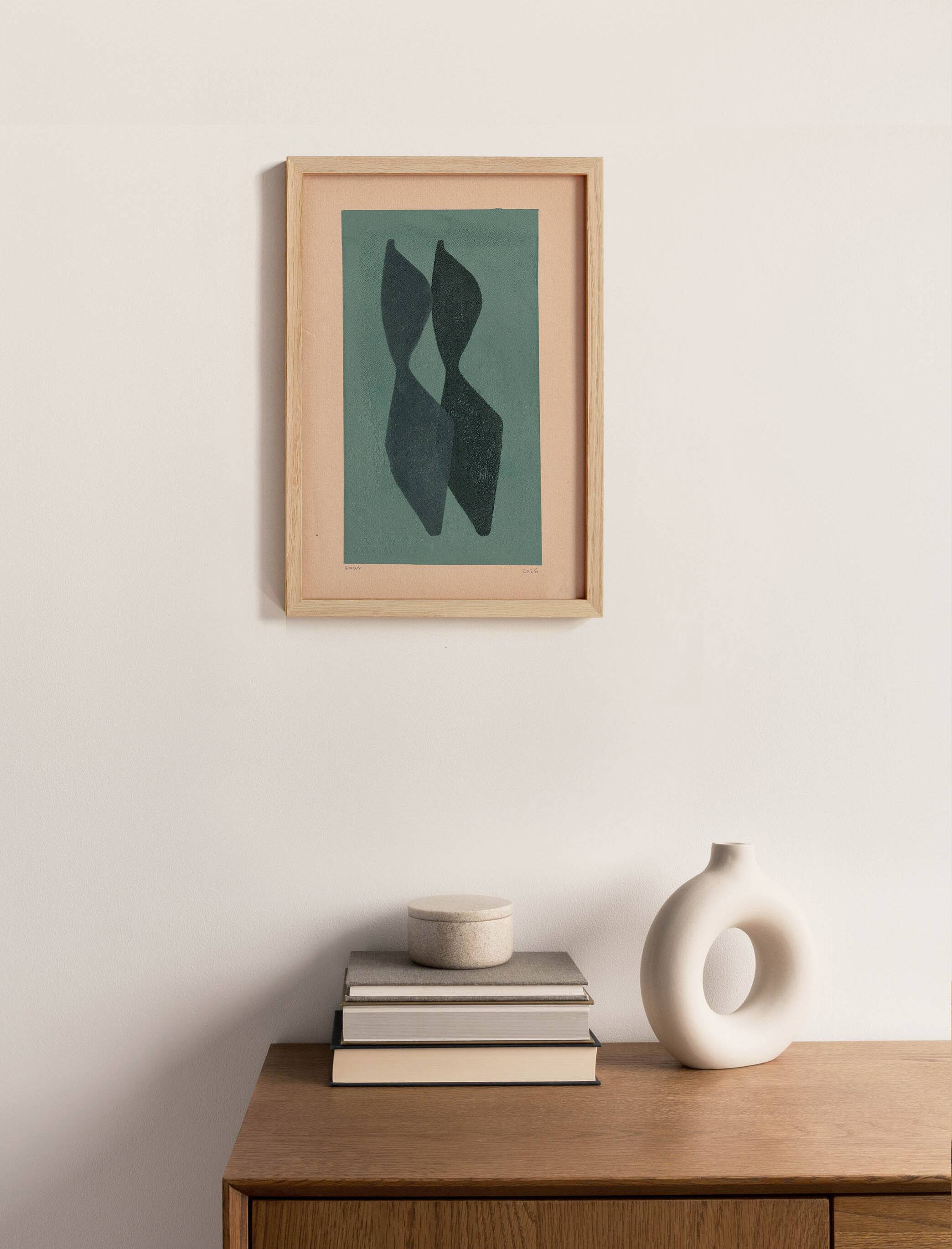 Peinture sur papier ancien signée eawy