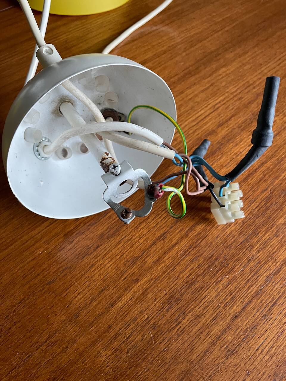 Vintage 3-light pendant light by Le Dauphin circa 1980s