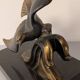 Art Deco bookends with a seagull on black marble – circa 1930-1950