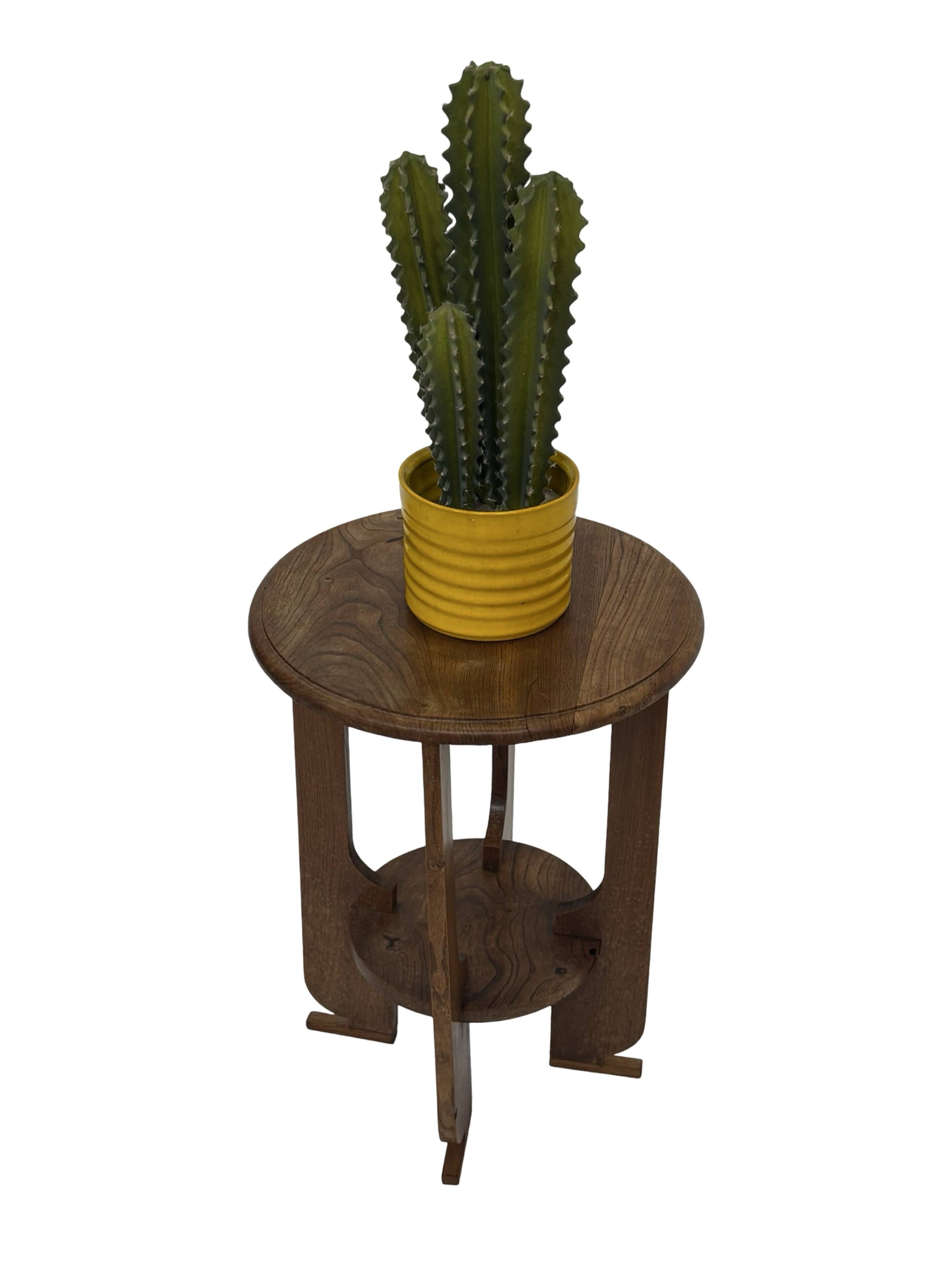 Table d'appoint Art Déco petite en chêne design minimaliste