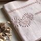 Pillowcase in pure old linen washed pink