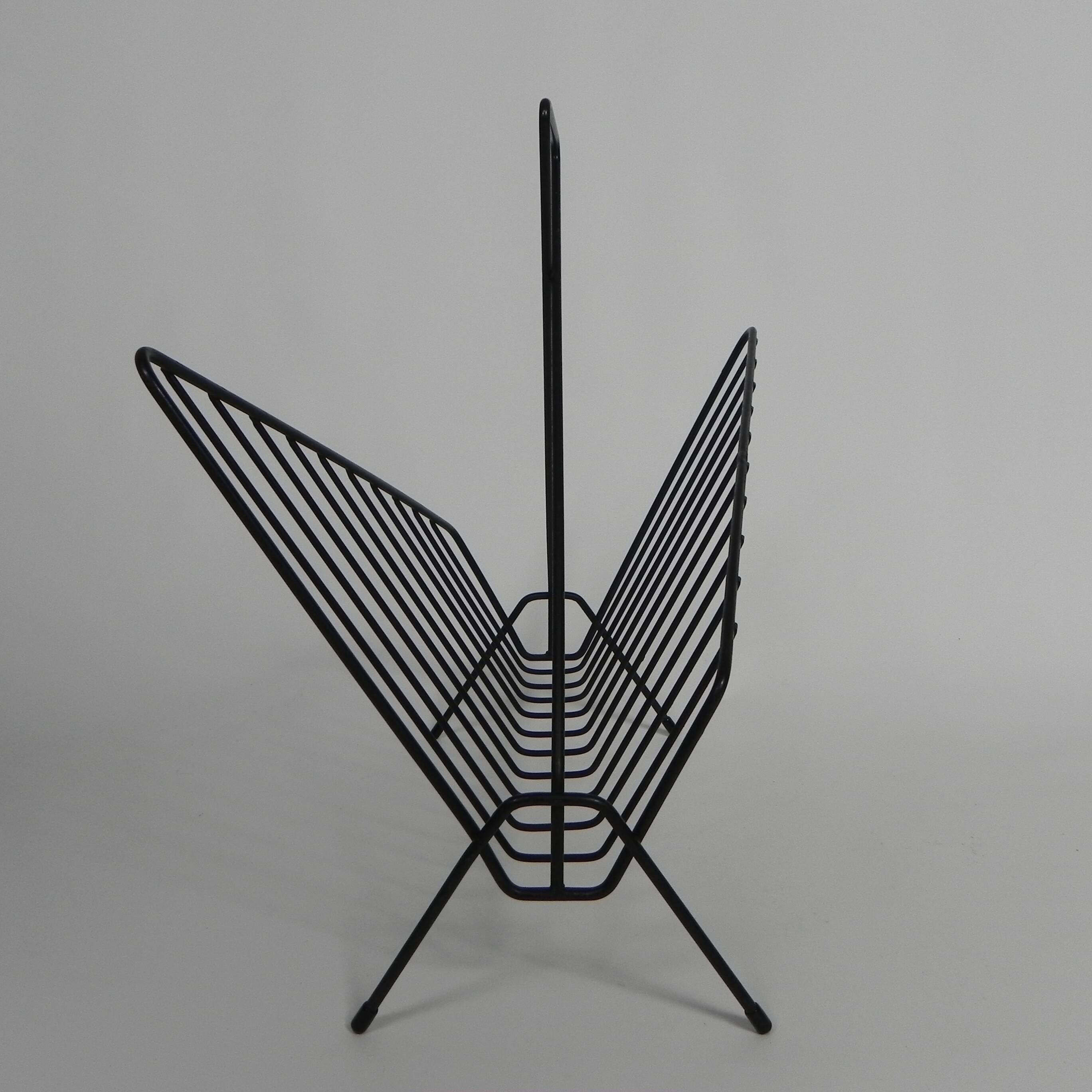Metal magazine rack, newspaper rack, 1950s