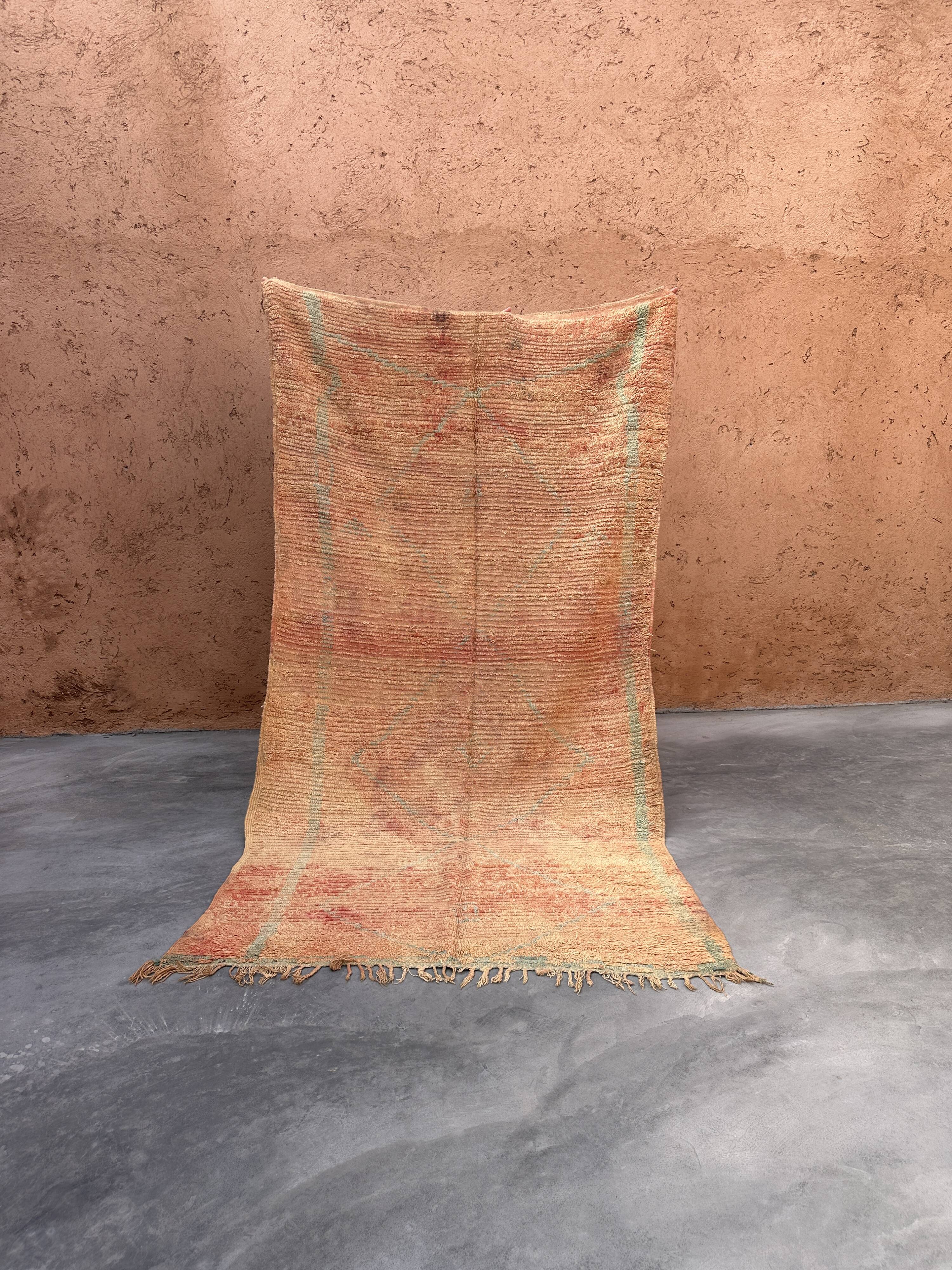 Moroccan rug Marmoucha beige - 153 x 290 cm