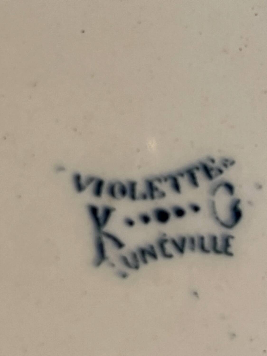 6 KG Luneville flat plates, Violettes model