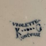 6 KG Luneville flat plates, Violettes model
