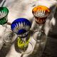 6 Baccarat glasses Piccadilly Model in colored crystal