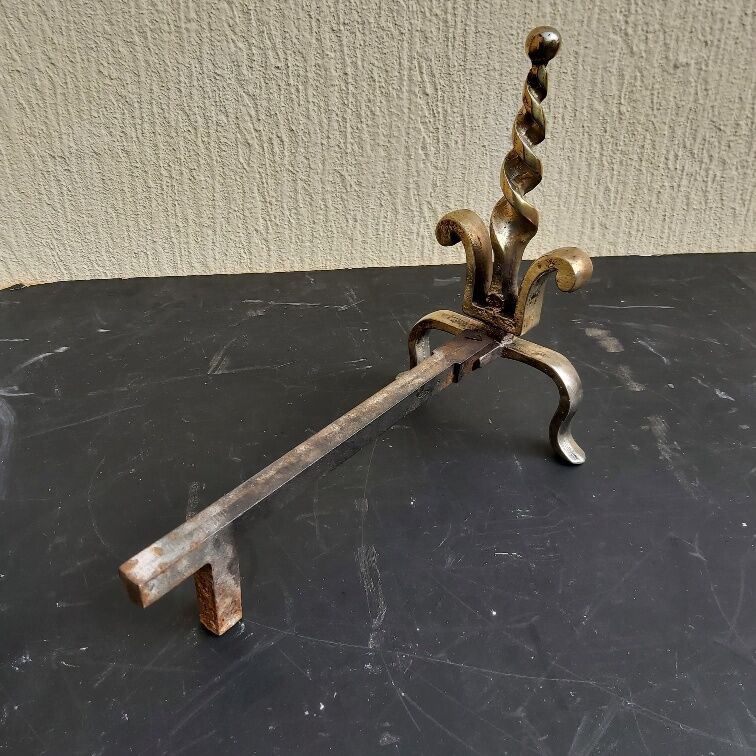 Pair of old bronze channels