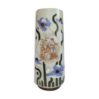 Art Nouveau style opaline vase