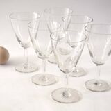 Set of 6 chiseled glasses, 2 sizes