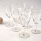 Set of 6 chiseled glasses, 2 sizes