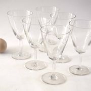 Set of 6 chiseled glasses, 2 sizes