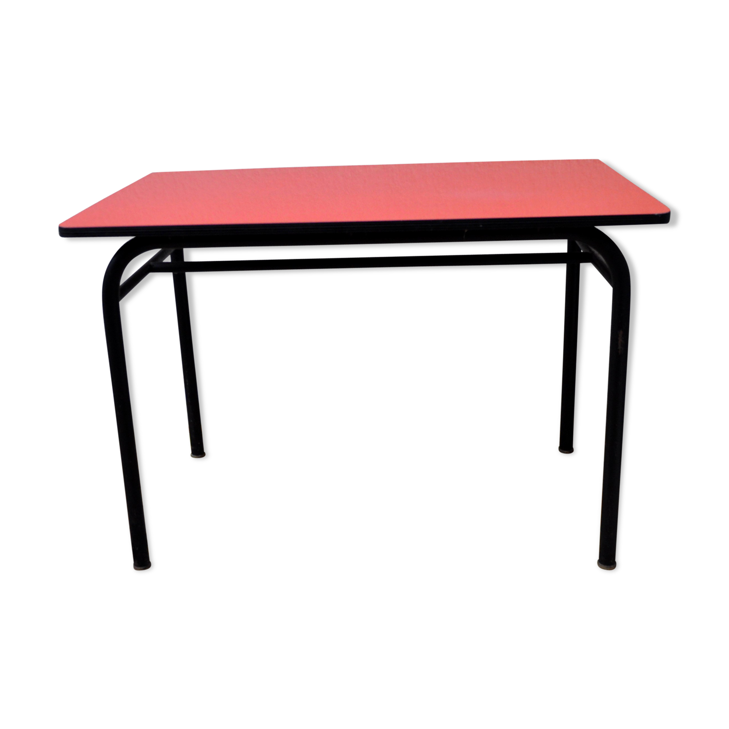 Red formica bistro table