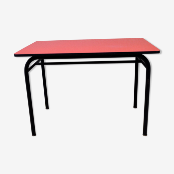 Table bistrot formica rouge