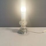 Swedish table lamp in hard pressed crystal glass, from Swedish SSA