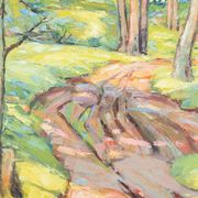 Woodland Walk, Oil on Plate, 124 x 95 cm