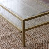 Vintage gold metal coffee table