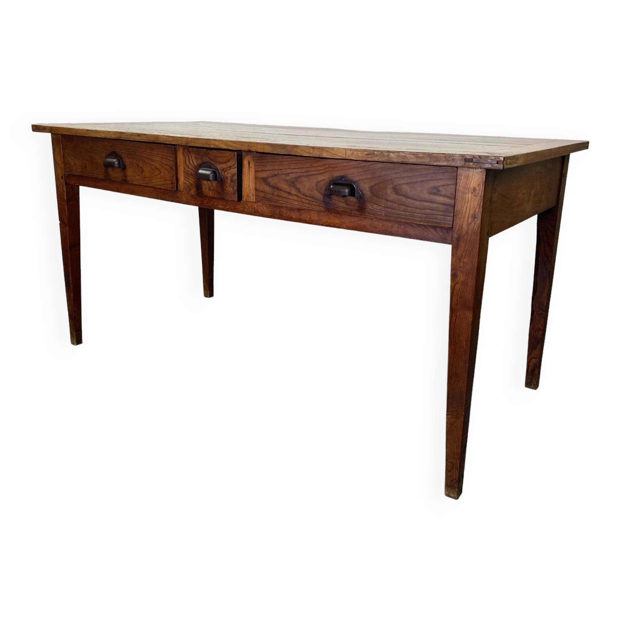 Table de Ferme Vintage en Bois Massif