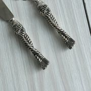 Silver-plated knife and cake server set