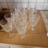 11 verres en cristal