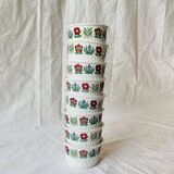 Set of 8 vintage Villeroy and Boch Luxembourg ramekins - floral decoration