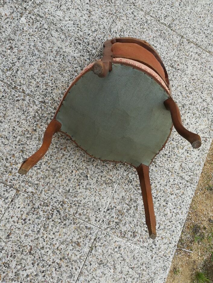 Louis Philippe style velvet chair