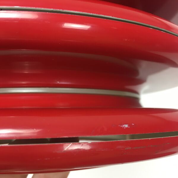 Suspension métallique space age style scandinave, rouge