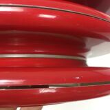 Scandinavian-style space age metal hanging lamp, red