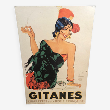 Carton publicitaire Gitanes par l’artiste Dransy