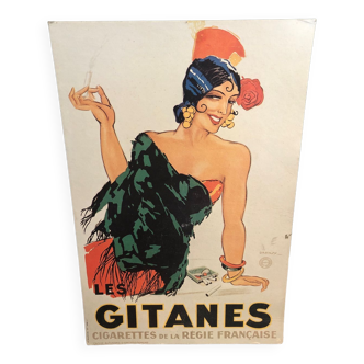 Advertising card Gitanes by the artist Dransy