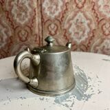 Silver-plated metal teapot or coffee pot with double hallmarks - early 20th century