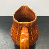 Former pitcher St Clement ceramics marron gaufré made in france vintage