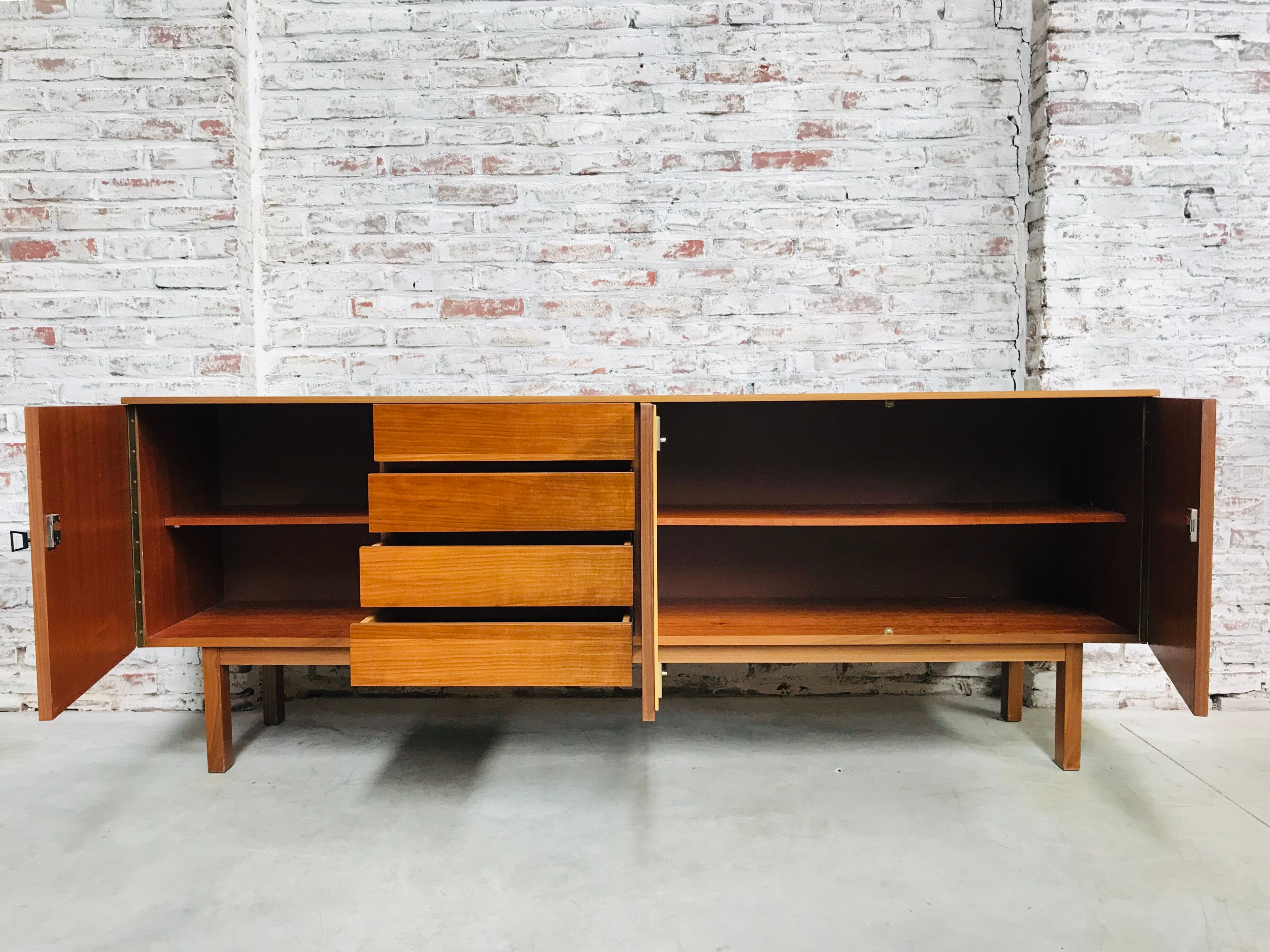Mid-century Danish walnut sideboard, 1970s.