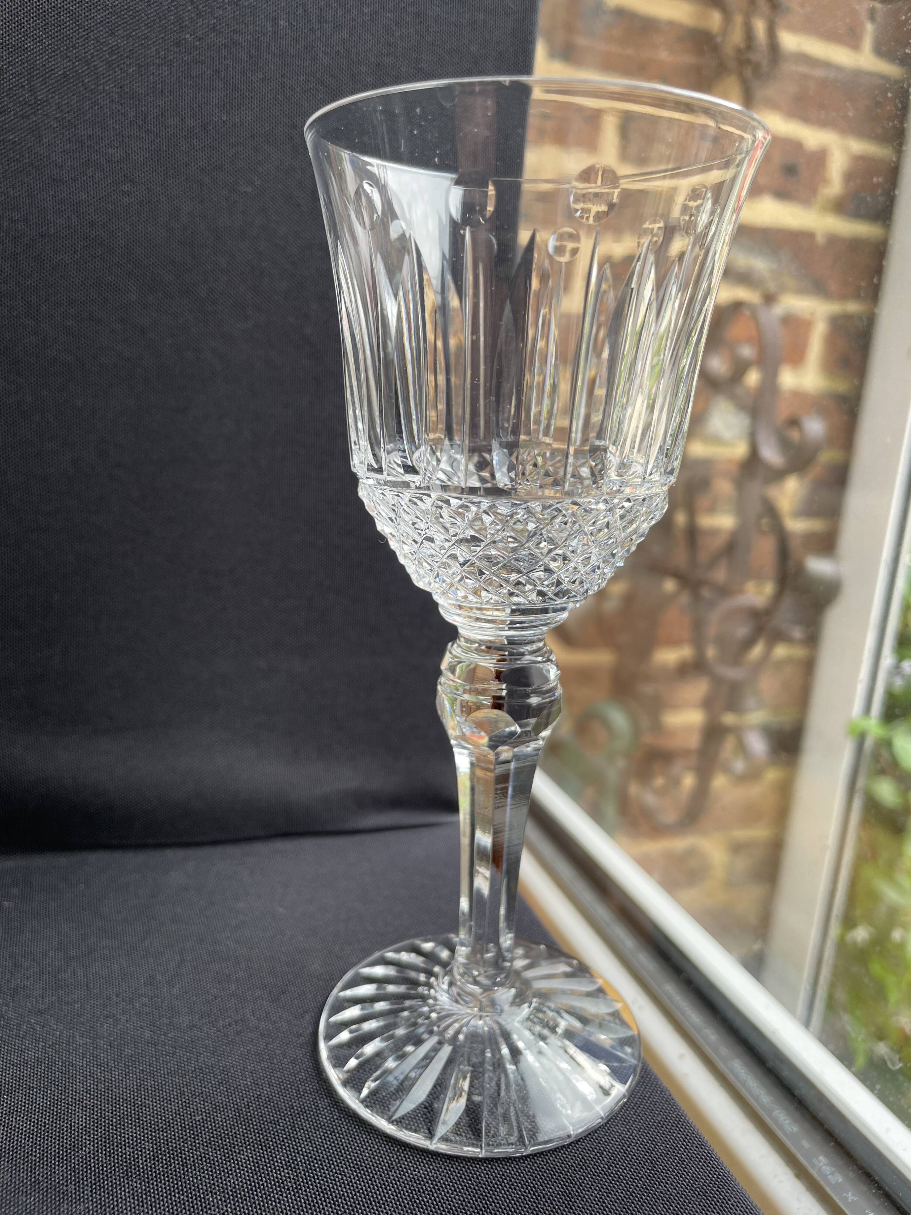 6 Red Wine Glasses – Mouth Blown and Hand Cut Crystal