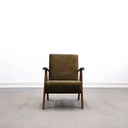 Mid Century Easy Chair Model B - 310 Var in Forest Green Velvet