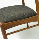 Teak and Wool Dining Chairs from Korup Stolefabrik, 1960s, Set of 4