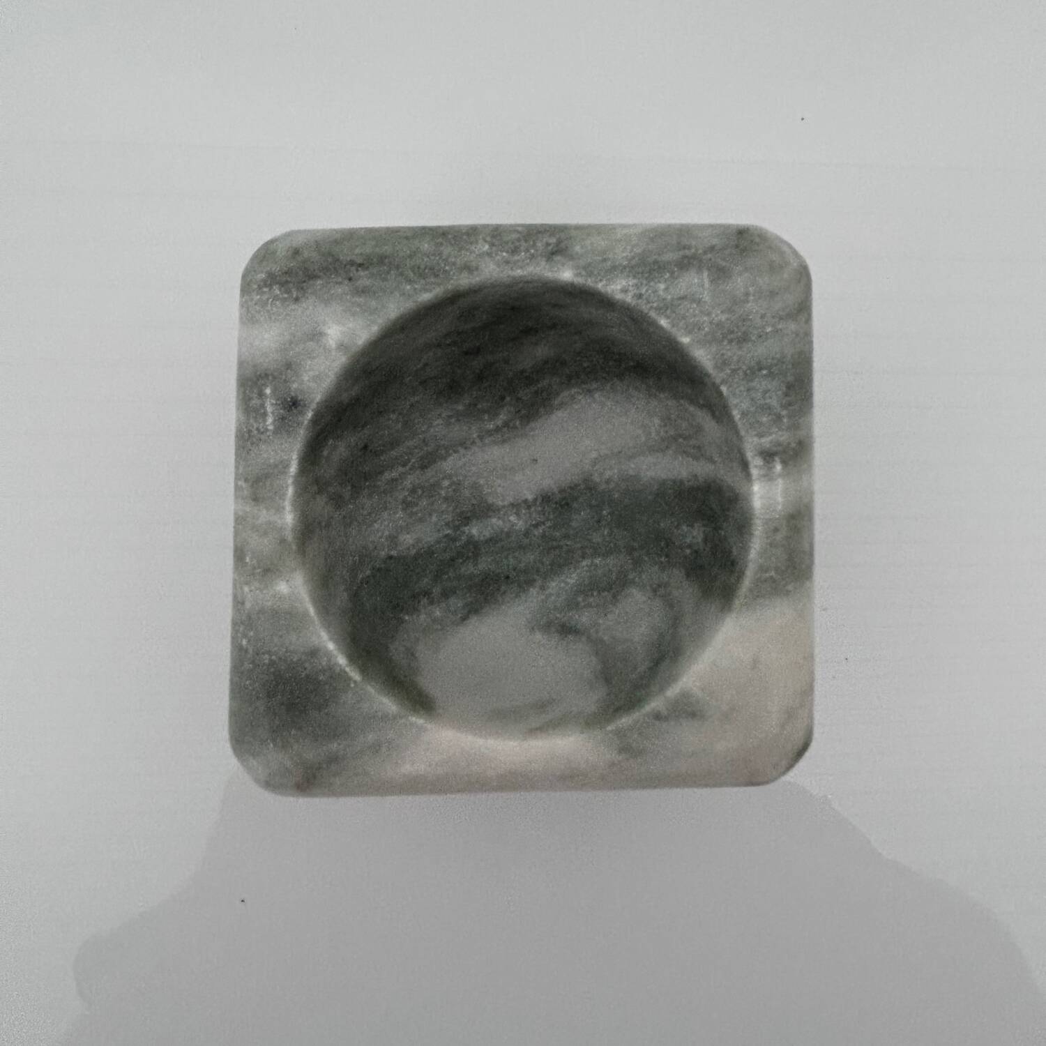 Green marble salt pot