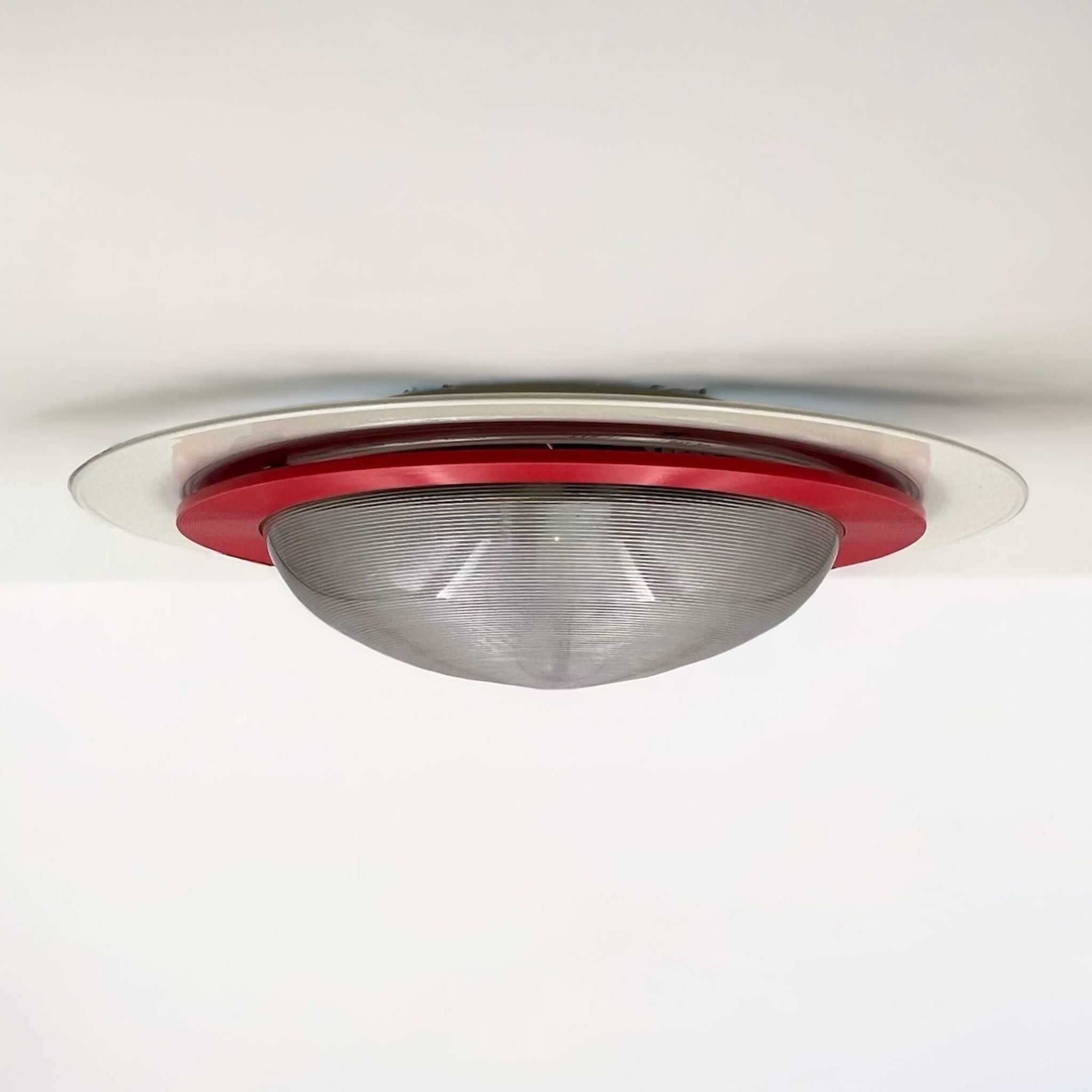 Luci Milano ‘Sat 50’ Flush Mount Lamp - Futuristic Design New Old Stock 80s