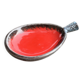 Vintage ceramic bowl, red color, original shape and design